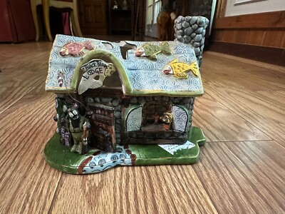 Blue Sky Clayworks-Heather Goldminc BLACK BEARS LODGE 2003 Tea Light, complete.