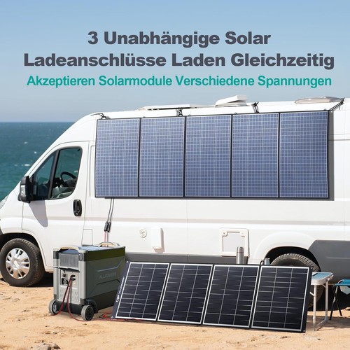 3456Wh LiFePO4 Batería Power Station Portátil con Panel Solar 400W para RV, Camp - Imagen 5 de 15