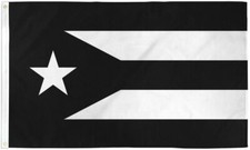Black Puerto Rico 3x5FT Flag US Commonwealth Caribbean Man Cave Bandera Latin