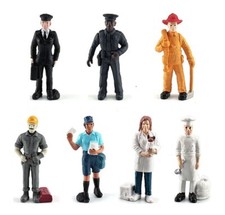 12pcs Police Doctor Animal Toy PVC Action Figure Kids Toys Party Children Gifts