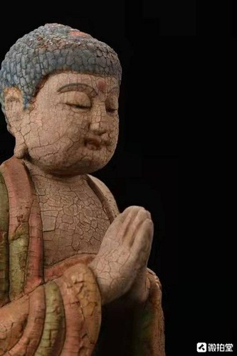 chinese hand carved wood buddha 112001 - Picture 5 of 9
