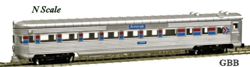 N 1:160 Scale AMTRAK 3 Car Passenger Set MODEL POWER New 3033, 3043, 3053 - Image 3 of 4