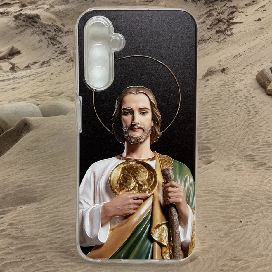 Funda Elegante Híbrida Impresa en 3D para Samsung Galaxy A14 5G San Judas Tadeo Foto 2 de 4
