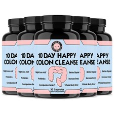 Super Detox and Cleanse 10 Day Happy Colon Weight Loss Detox, More Health 6-PK 