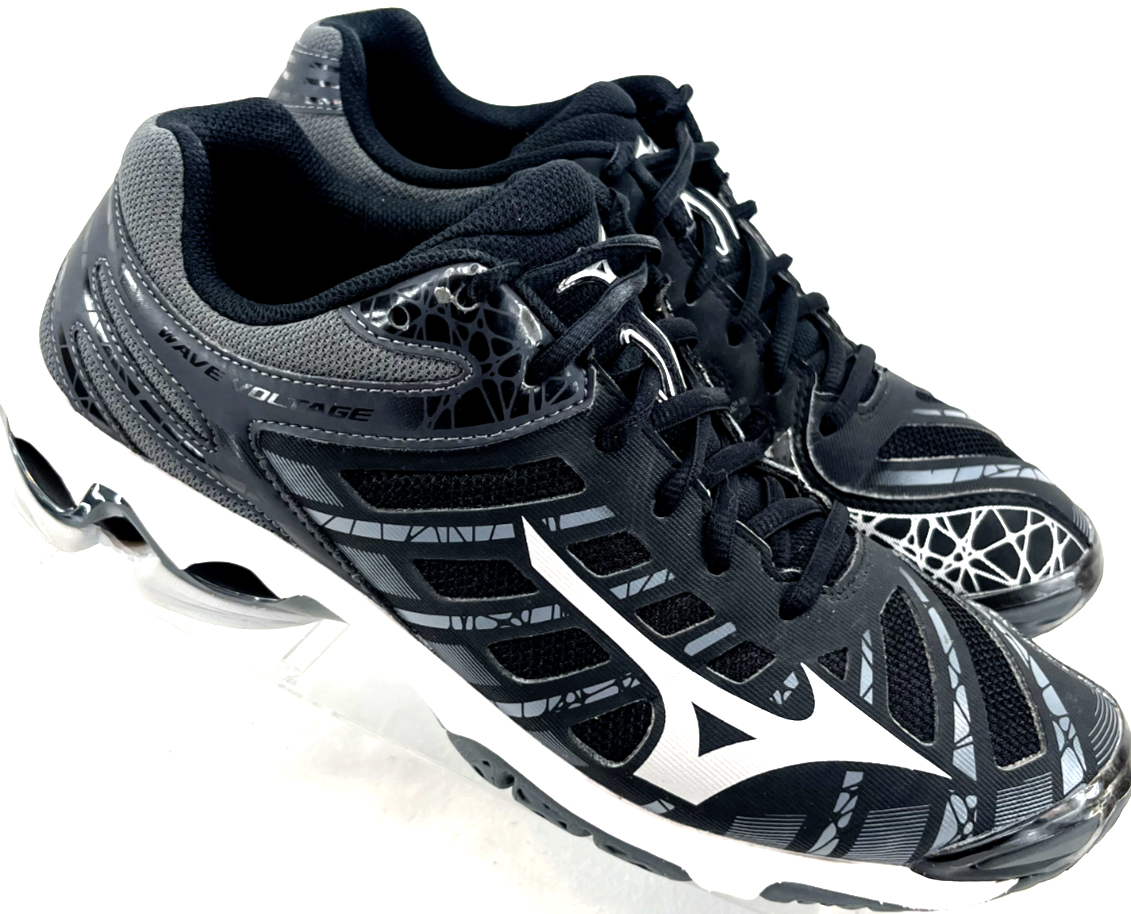 Mizuno Wave Voltage Black Lace Up Athletic Volleyball Shoes Women's US 11 - Main Image