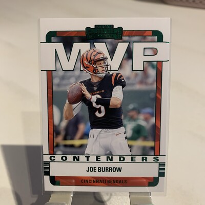 2022 Panini Contenders Joe Burrow MVP Contenders Green Parallel Bengals