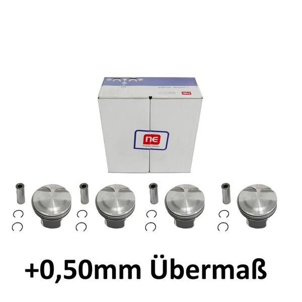 4X Kolben +0,50Mm ÜBermaß Ø71,50Mm FüR VW 1.2 TSI CJZ 130050060321 04E107065DC-image