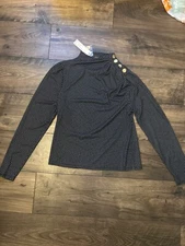 Belldini Women's Estillo Top Black Size Petite Small