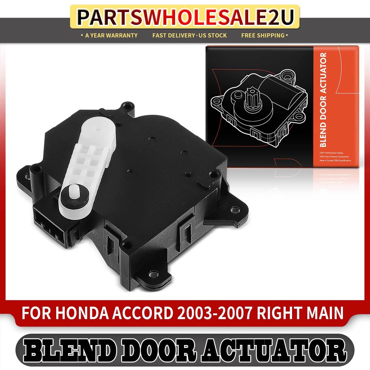 Blend Door Actuator Temperature for Honda Accord EX 03-07 Right