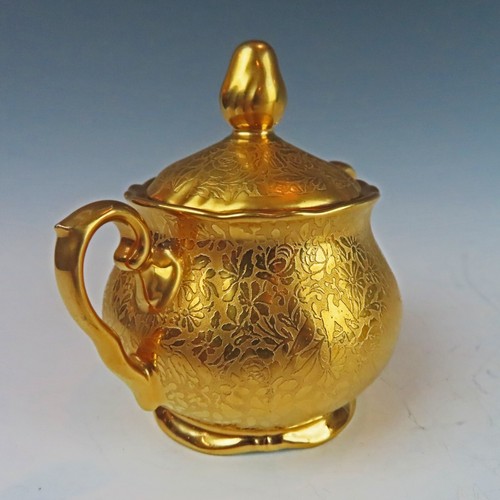 Winterling Bavaria Decorated by Wheeling, Creamer & Sugar Bowl Gold Overlay - Picture 8 of 11