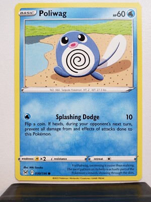 THE POKEMON WEEKLY　Spring1・2 Poliwag 030/196 NM / M - Lost Origin Sword Shield Pokemon Card $2