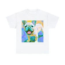 Frenchie French Bulldog T Shirt Art Tee Unisex Adult Colorful Abstact Fun Pet
