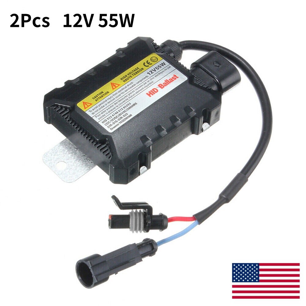 US STOCK 2Pcs Digital 55W HID Ballast Conversion For Xenon Light H1 H3 H7 H9