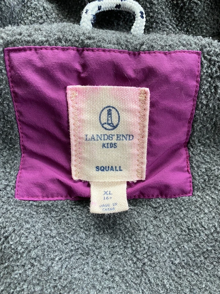 Chaqueta 3 en 1 Lands End Squall para niñas talla XL 16 púrpura rosa magenta fucsia Foto 3 de 4