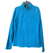 The North Face Glacier Azure Blue Long Sleeve 1/4 Zip Pullover Fleece, Women's M