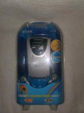 Coby CX-17 Portable AM/FM TV  Weather Band RADIO New Antenna Walkman Speaker