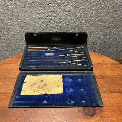 Dietzgen Commander USA Drafting Instruments   Partial Set Vintage