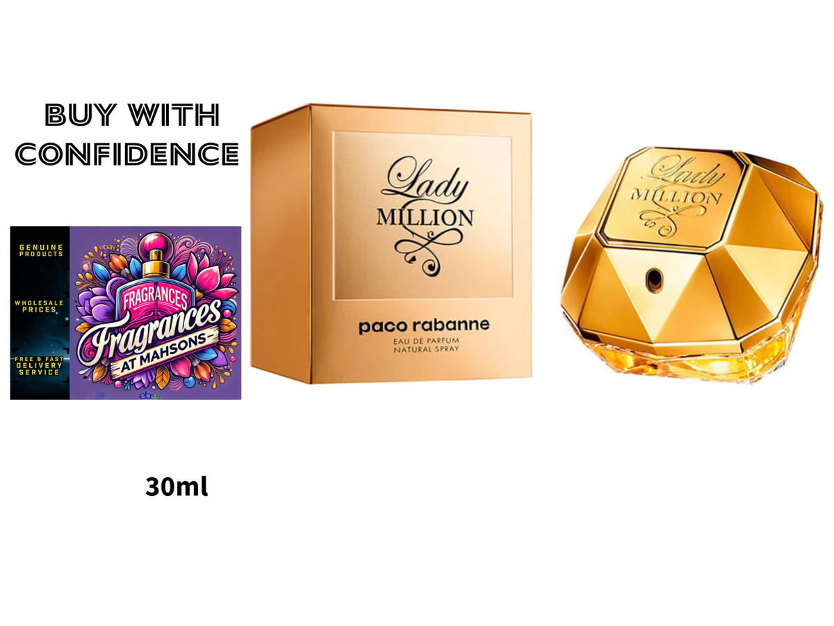 Lady Million Eau De Parfum 30ml by Paco Rabanne New, Packed