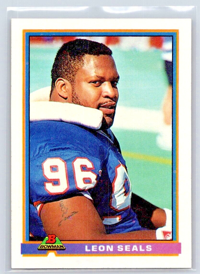 1991 Bowman Football - Leon Seals - Buffalo Bills - Base - #34