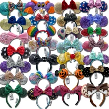 Loungefly Disney Parks Mickey Magical Bow Minnie Mouse Ears Bow Sequins Headband