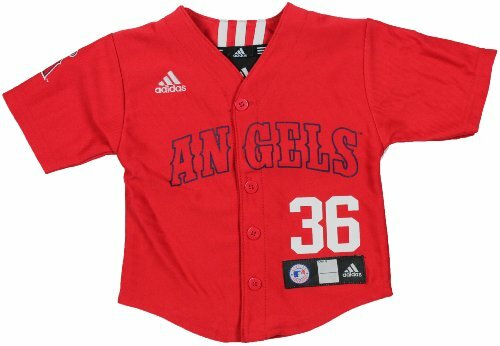 Футболка Adidas MLB для новорожденных Los Angeles Angels Jered Weaver #36, красная