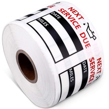 600 Pieces Oil Change Reminder Stickers Service 2 x 2 inch, Black