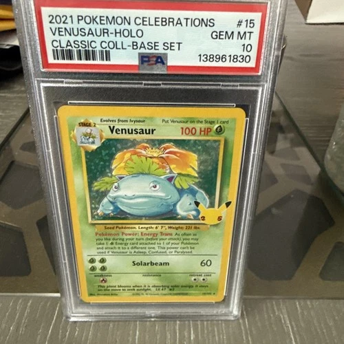Pokémon TCG Venusaur Holo Rare Card Classic Celebrations Edition 15/102 PSA 10