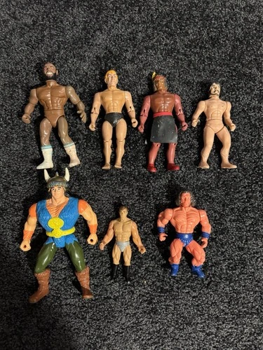 7 VTG Action Figures Karate Defenders Galaxy Ninja Warriors He-man MOTU Lot KO