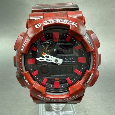 Casio G-Shock GAX-100MB Watch Men 51mm Red Black Ana Digi Alarm Chrono New Batt
