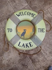 Welcome To The Lake Decorative Life Preserver Ring Lake Cabin Decor