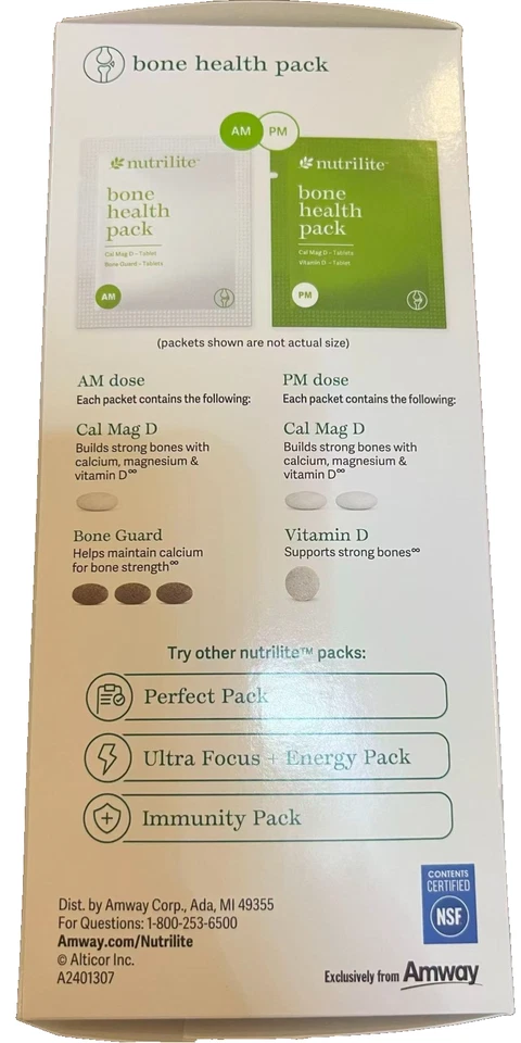 VENTA@Amway Nutrilite Paquete de Salud Ósea Suplemento Dietético 60 Paquetes Exp: 11/25 Foto 4 de 4