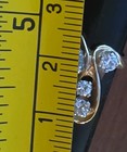 14K Yellow Gold: Vintage; 4 Diamonds Over 1 ct. Total, Swirled Ring, Size 6.5 — photo 5