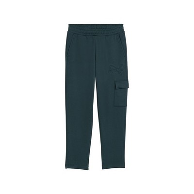 PUMA Essentials Embossed Cargo Pants Mens Green Casual Athletic Bottoms 69042475