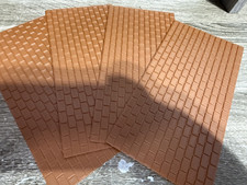 O Scale Stone Lg Brown Blocks 1  x1/2   Model Train Scenery Sheets - 4 Textured