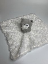 Carters Just One You Baby Security Blanket Grey Bear Lovey Plush Soft 13  Square