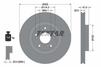 2X Textar Bremsscheibe 92177903 FüR Honda