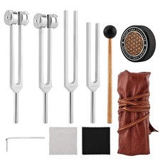 4 PCS Tuning Forks Healing Set 128Hz 136.1Hz 256Hz 384Hz Meditation Yoga