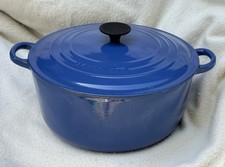 Le Creuset Blue 7.25qt #28 Cast Iron Dutch Ov...