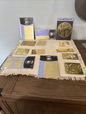 13 VTG Lasting Impressions Brass Embossing Stencil Templates LOT Mixed