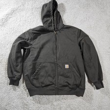 Carhartt Men's Size Large Soft Shell Full Zip Jacket Rain Defender Dark Green