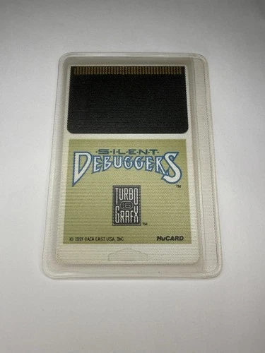Silent Debuggers for TurboGrafx 16 Hu Card Only With Sleeve Tested And Working