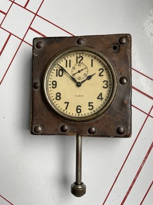 Antique Elgin Eight Day Car Clock Works, But Stem Won t Change Time.