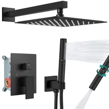 Shower System with Rainfall Shower Head and Handheld Wall Mount,High Pressure...