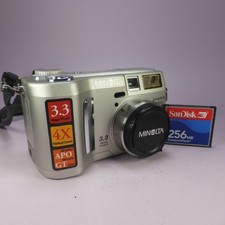 Minolta Dimage S304 3.3MP Compact Digital Camera Silver Tested