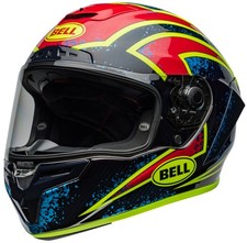 Bell Race Star Dlx Flex Xenon Motorcycle Helmet Blue Retina Bell Race Star Dlx Flex Xenon Motorcycle Helmet Blue Retina