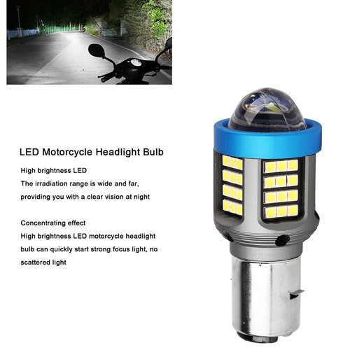 BA20D LED Motorcycle Headlight Bulb White High Brightness Wide View Motorbike - Picture 11 of 12