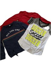 3 Girls Shirts girls Lot Old Navy , Justice Active, Wonder Nation Size 8