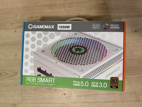 GAMEMAX RGB 1050W ATX 3.0 & PCIE 5.0 Power Supply, 80+ Gold Certified