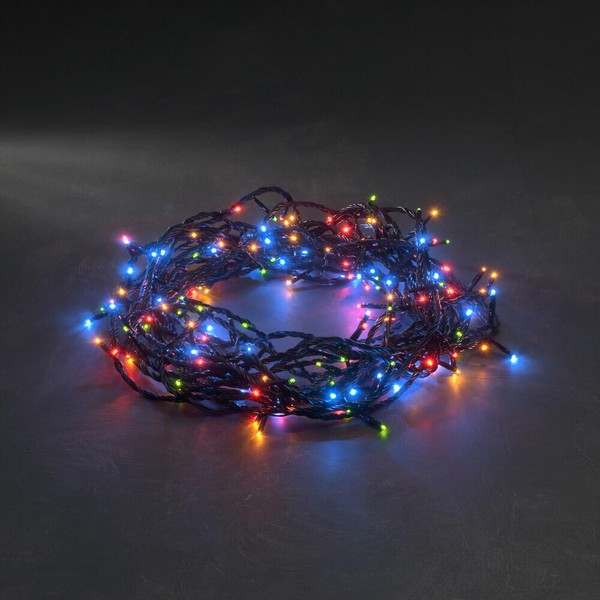 Konstsmide 3612-50 Micro Led Lichterkette 120 Bunte Dioden Schwarzes Kabel 6,24M-image