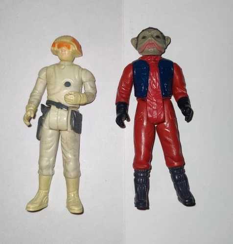 Cloud Car Pilot & Nien Nunb Vintage 1980s Star Wars ESB Kenner Figures - LOOSE